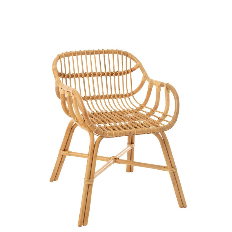 Eetkamerstoel Naturel Rotan 60 cm 60x57x79 cm-Eetkamerstoelen-J-Line