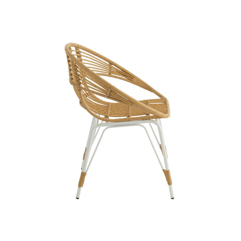 Eetkamerstoel Naturel Rotan 62 cm 61.5x64x79 cm-Eetkamerstoelen-J-Line