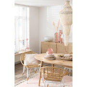Eetkamerstoel Naturel Rotan 62 cm 61.5x64x79 cm-Eetkamerstoelen-J-Line