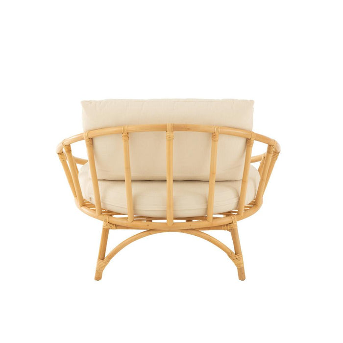 Eetkamerstoel Naturel Rotan 98 cm 98x98x70 cm-Kussens-J-Line