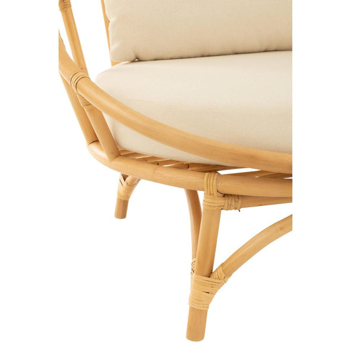 Eetkamerstoel Naturel Rotan 98 cm 98x98x70 cm-Kussens-J-Line