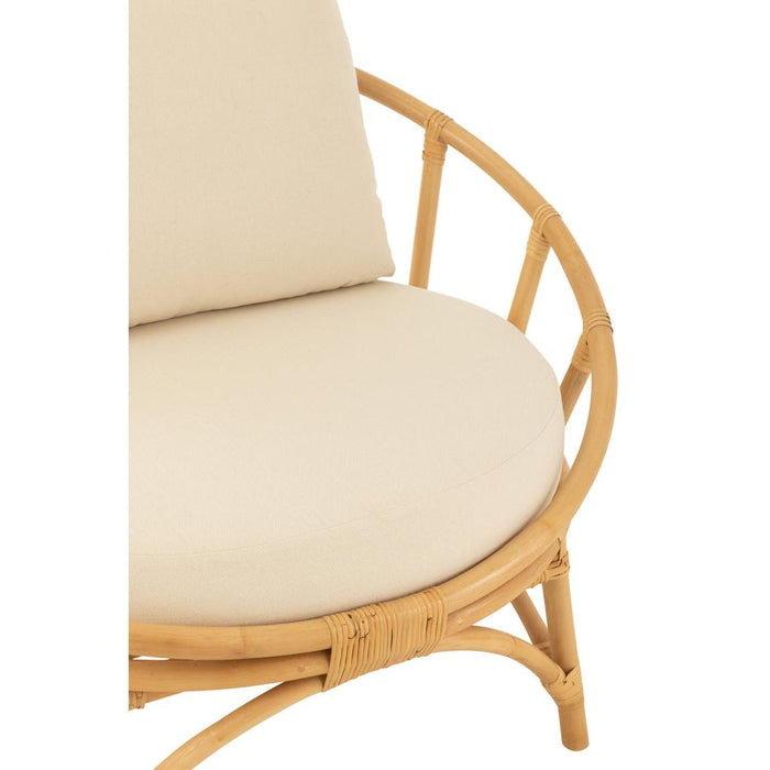 Eetkamerstoel Naturel Rotan 98 cm 98x98x70 cm-Kussens-J-Line