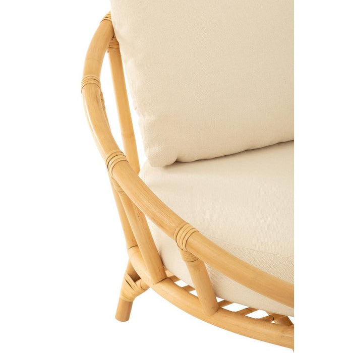 Eetkamerstoel Naturel Rotan 98 cm 98x98x70 cm-Kussens-J-Line