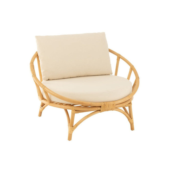 Eetkamerstoel Naturel Rotan 98 cm 98x98x70 cm-Kussens-J-Line