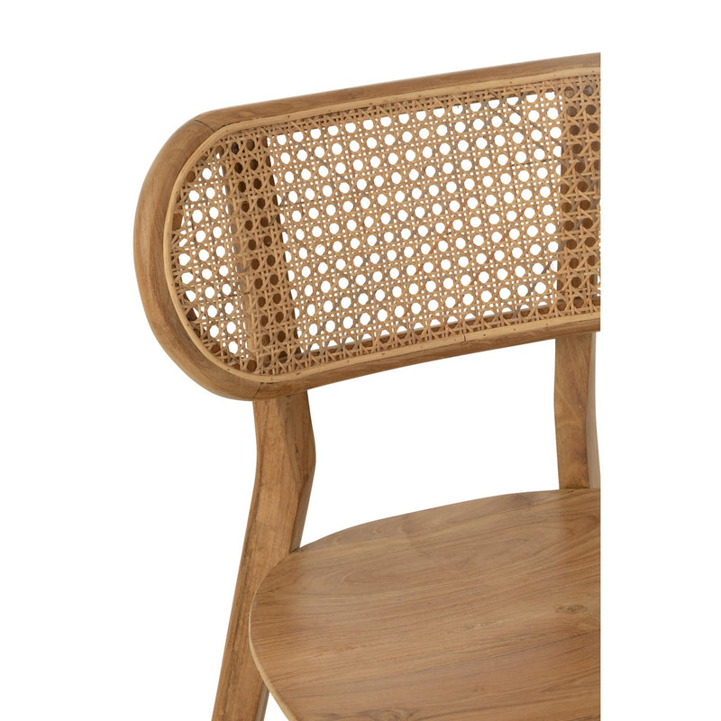 Eetkamerstoel Naturel Teakhout 40 cm 40x48x80 cm-Eetkamerstoelen-J-Line