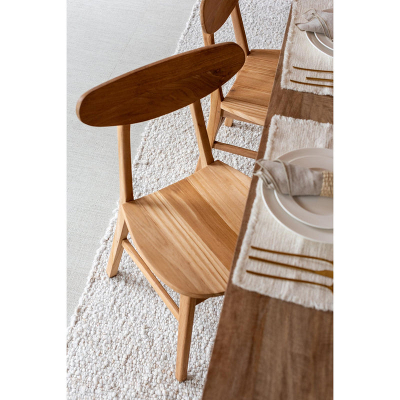 Eetkamerstoel Naturel Teakhout 50 cm 50x49x78.5 cm-Eetkamerstoelen-J-Line