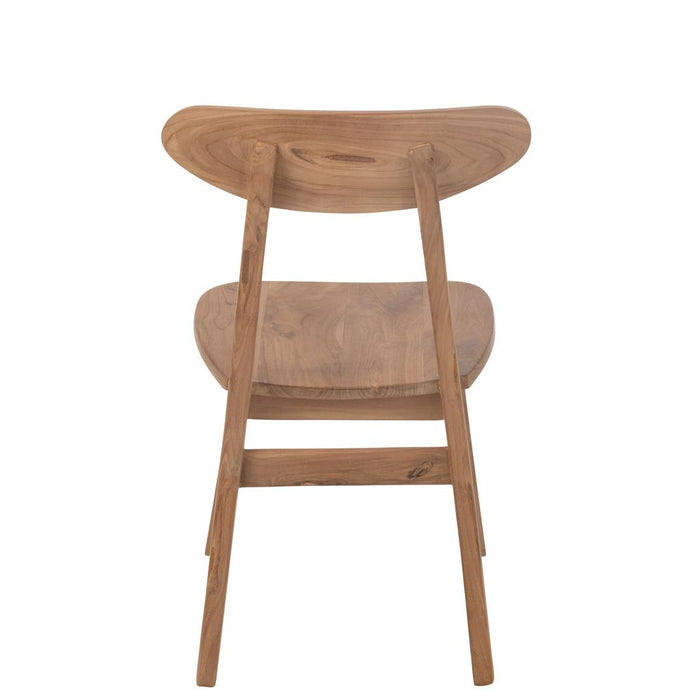 Eetkamerstoel Naturel Teakhout 50 cm-Eetkamerstoelen-J-Line