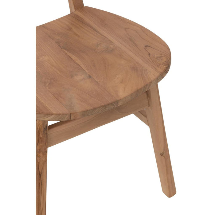 Eetkamerstoel Naturel Teakhout 50 cm-Eetkamerstoelen-J-Line