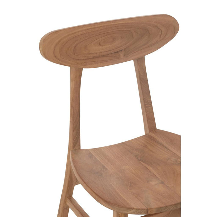 Eetkamerstoel Naturel Teakhout 50 cm-Eetkamerstoelen-J-Line