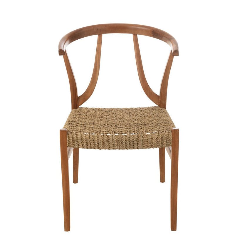 Eetkamerstoel Naturel Teakhout 53 cm 53x50x81 cm-Eetkamerstoelen-J-Line