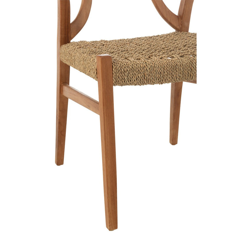 Eetkamerstoel Naturel Teakhout 53 cm 53x50x81 cm-Eetkamerstoelen-J-Line