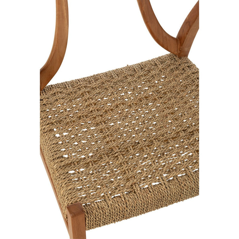 Eetkamerstoel Naturel Teakhout 53 cm 53x50x81 cm-Eetkamerstoelen-J-Line