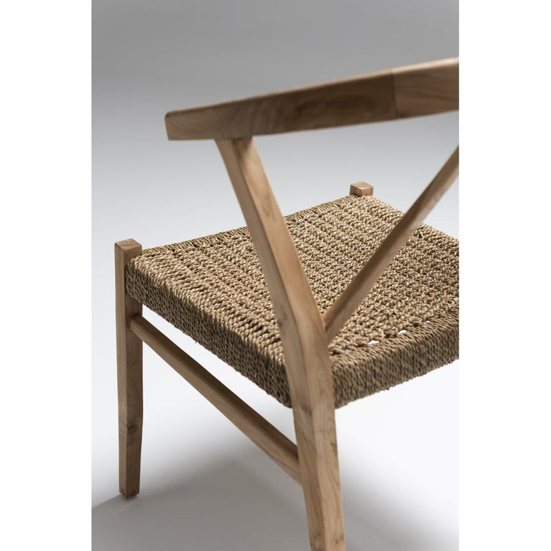 Eetkamerstoel Naturel Teakhout 53 cm 53x50x81 cm-Eetkamerstoelen-J-Line