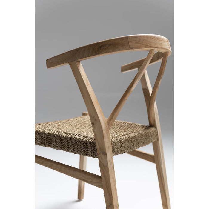 Eetkamerstoel Naturel Teakhout 53 cm-Eetkamerstoelen-J-Line