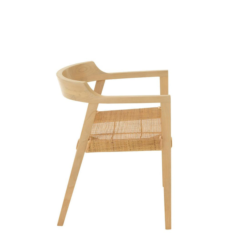 Eetkamerstoel Naturel Teakhout 55 cm 55x55x71 cm-Eetkamerstoelen-J-Line