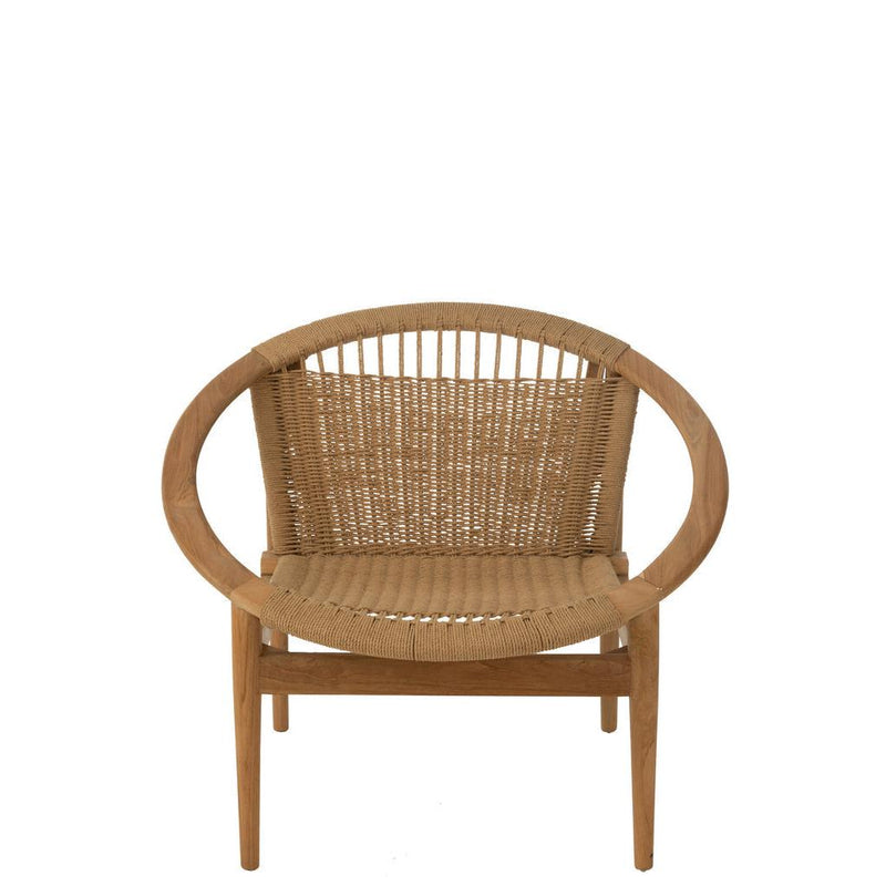 Eetkamerstoel Naturel Teakhout Rond 90 cm 90x90x70 cm-Eetkamerstoelen-J-Line