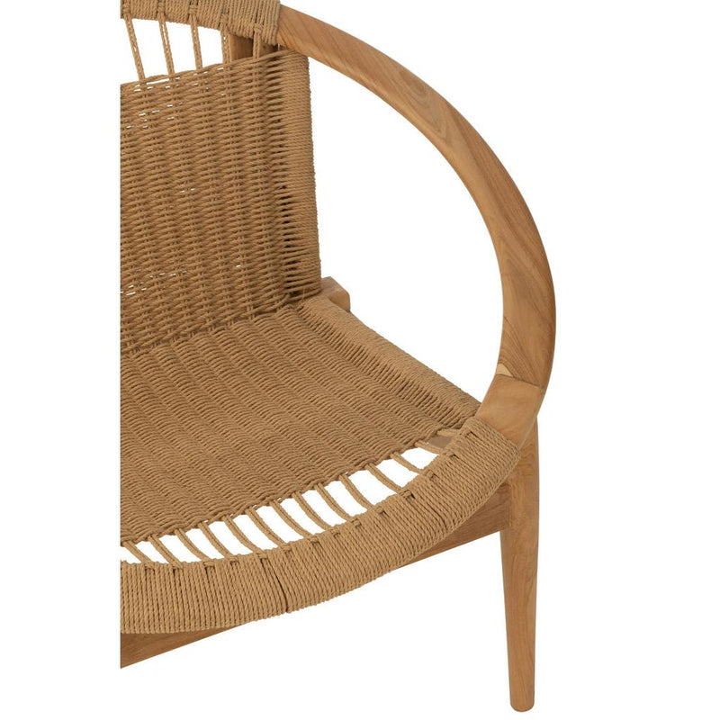 Eetkamerstoel Naturel Teakhout Rond 90 cm 90x90x70 cm-Eetkamerstoelen-J-Line