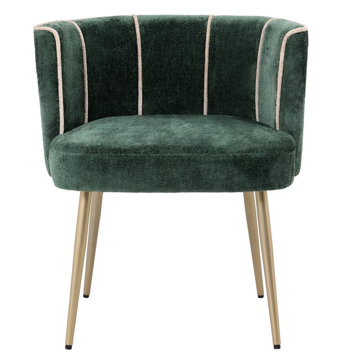 Eetkamerstoel Nell Polyester Groen-Eetkamerstoelen-PTMD