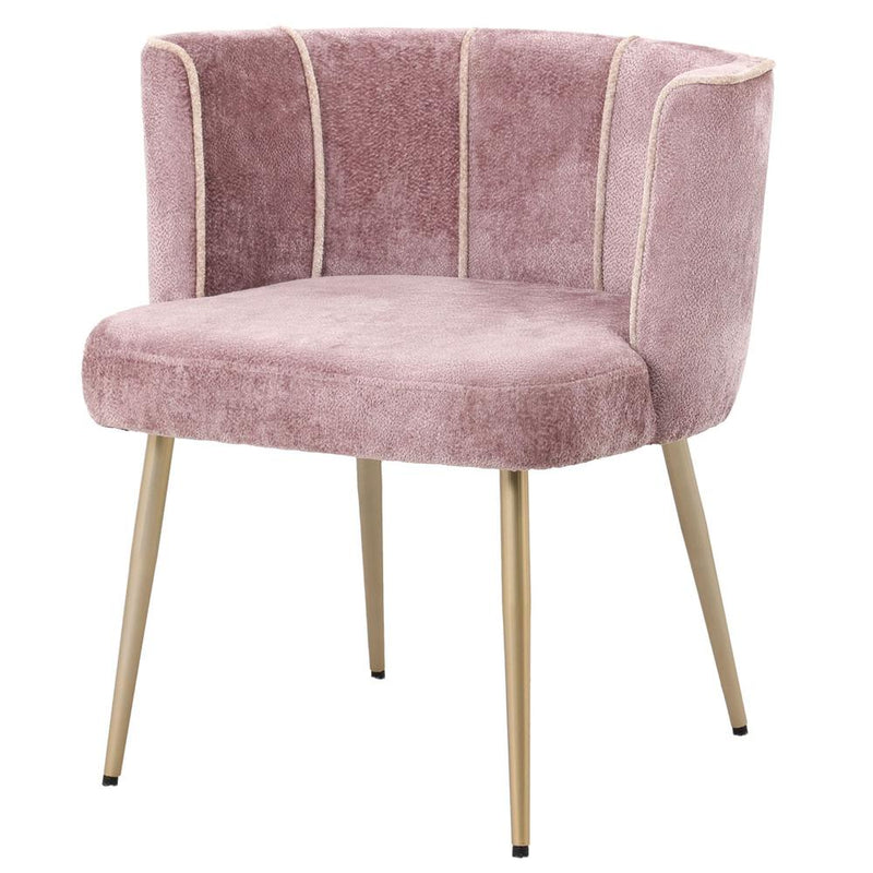 Eetkamerstoel Nell Polyester Roze-Eetkamerstoelen-PTMD