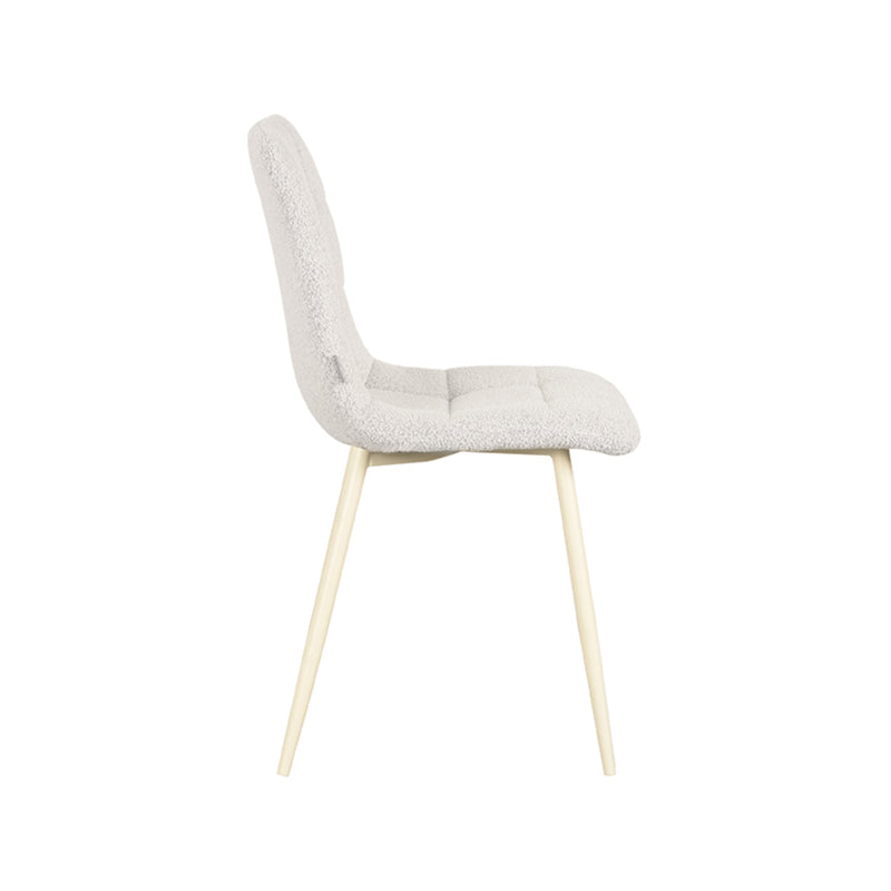 Eetkamerstoel Nino Champagne Boucle 54x45x89 cm-Eetkamerstoelen-LABEL51