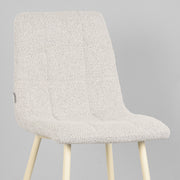 Eetkamerstoel Nino Champagne Boucle 54x45x89 cm-Eetkamerstoelen-LABEL51