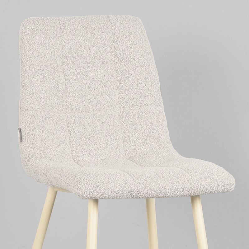 Eetkamerstoel Nino Champagne Boucle 54x45x89 cm-Eetkamerstoelen-LABEL51