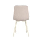 Eetkamerstoel Nino Naturel Boucle Wit Metalen Frame 54x45x89 cm-Eetkamerstoelen-LABEL51
