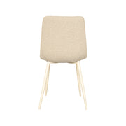 Eetkamerstoel Nino Zand Boucle Wit Metalen Frame 54x45x89 cm-Eetkamerstoelen-LABEL51