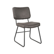 Eetkamerstoel Noah Antraciet Micro Suede 47x61x85 cm-Eetkamerstoelen-LABEL51