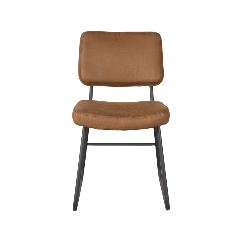 Eetkamerstoel Noah Cognac Micro Suede 47x61x85 cm-Eetkamerstoelen-LABEL51