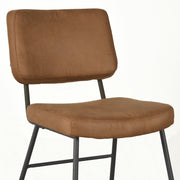 Eetkamerstoel Noah Cognac Micro Suede 47x61x85 cm-Eetkamerstoelen-LABEL51