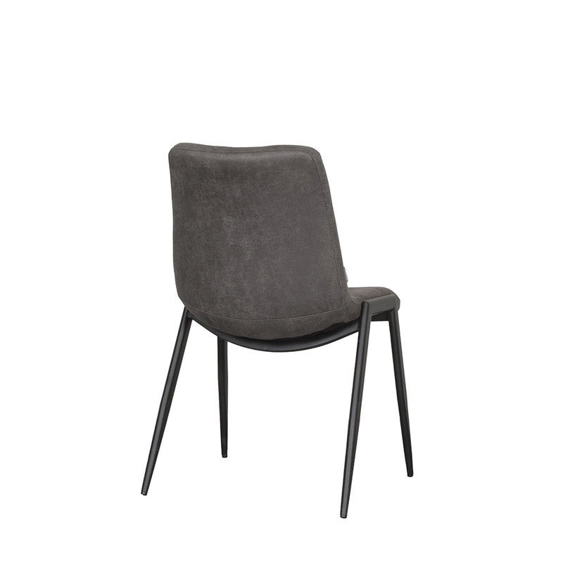 Eetkamerstoel Noor Antraciet Micro Suede 51x41x84 cm-Eetkamerstoelen-LABEL51
