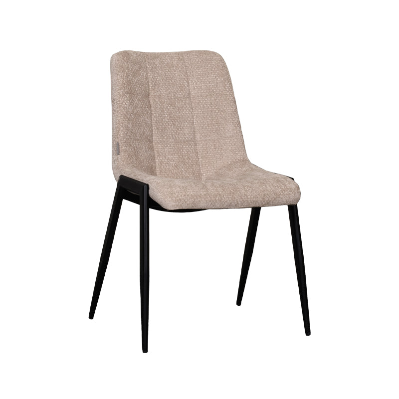 Eetkamerstoel Noor Clay Elite Zwart Metalen Frame 51x41x84 cm-Eetkamerstoelen-LABEL51