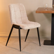 Eetkamerstoel Noor Clay Elite Zwart Metalen Frame 51x41x84 cm-Eetkamerstoelen-LABEL51