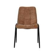 Eetkamerstoel Noor Cognac Elite Zwart Metalen Frame 51x41x84 cm-Eetkamerstoelen-LABEL51