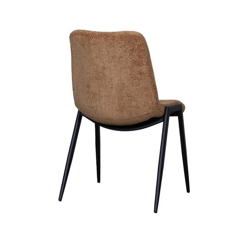 Eetkamerstoel Noor Cognac Elite Zwart Metalen Frame 51x41x84 cm-Eetkamerstoelen-LABEL51