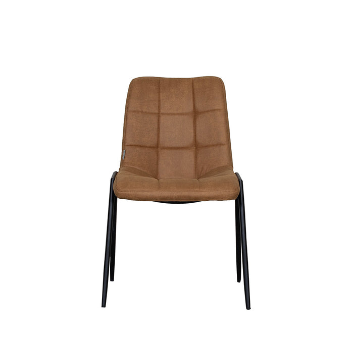 Eetkamerstoel Noor - Cognac - Micro Suede-Eetkamerstoelen-LABEL51