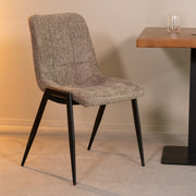 Eetkamerstoel Noor Hunter Elite Zwart Metalen Frame 51x41x84 cm-Eetkamerstoelen-LABEL51