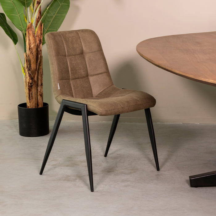 Eetkamerstoel Noor - Moss - Micro Suede-Eetkamerstoelen-LABEL51