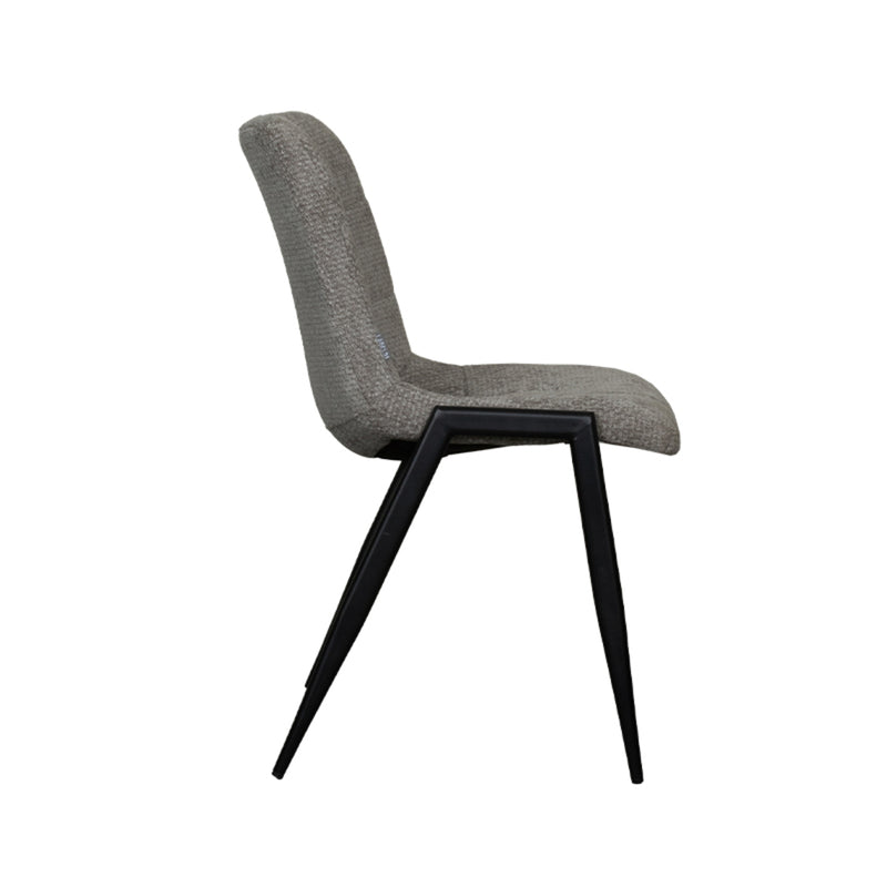 Eetkamerstoel Noor Stone Elite Zwart Metalen Frame 51x41x84 cm-Eetkamerstoelen-LABEL51