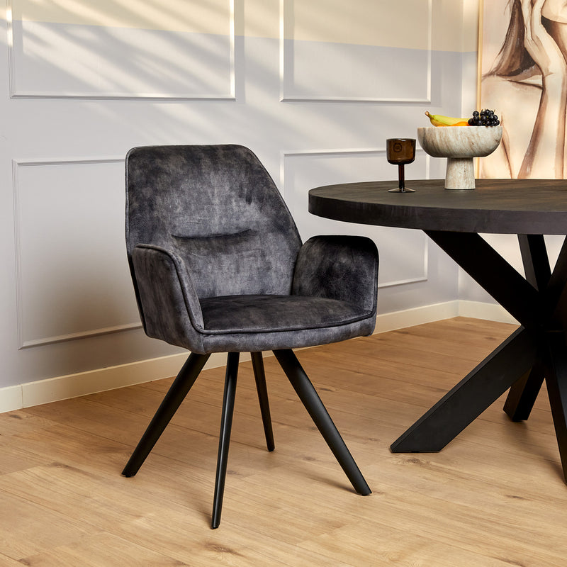 Eetkamerstoel Nova Antraciet 60x65x89 cm-Eetkamerstoelen-Starfurn