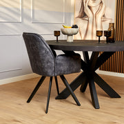 Eetkamerstoel Nova Antraciet 60x65x89 cm-Eetkamerstoelen-Starfurn