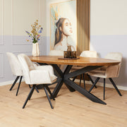 Eetkamerstoel Nova Champagne 60x65x89 cm-Eetkamerstoelen-Starfurn