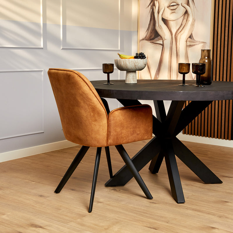 Eetkamerstoel Nova Goud 60x65x89 cm-Eetkamerstoelen-Starfurn