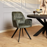 Eetkamerstoel Nova Hunter Groen 60x65x89 cm-Eetkamerstoelen-Starfurn