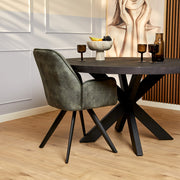 Eetkamerstoel Nova Hunter Groen 60x65x89 cm-Eetkamerstoelen-Starfurn