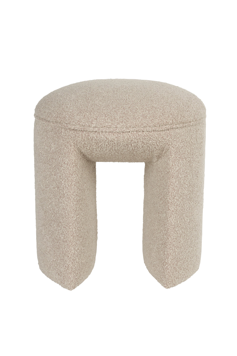 Eetkamerstoel Noxx Polyester Beige Ø42x46 cm-Krukken-Creating Home