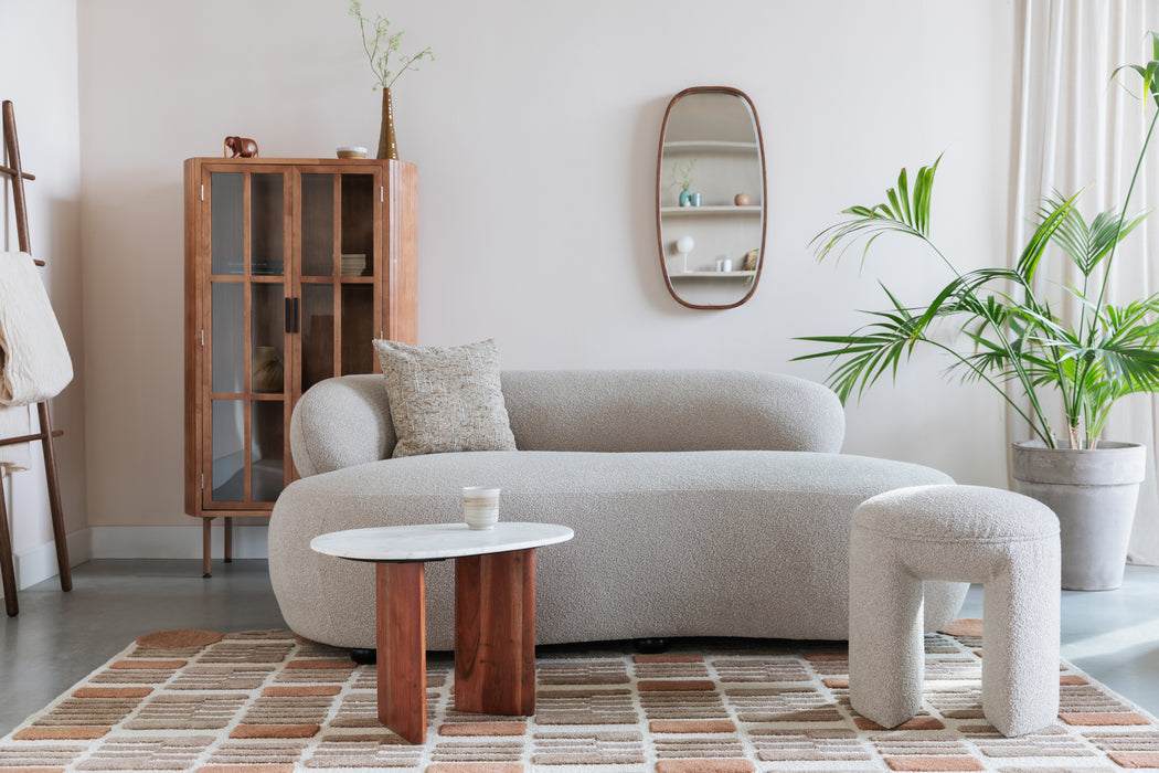 Eetkamerstoel Noxx Polyester Beige Ø42x46 cm-Krukken-Creating Home