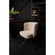 Eetkamerstoel Odin Polyester Wit-Eetkamerstoelen-PTMD