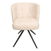 Eetkamerstoel Odin Polyester Wit-Eetkamerstoelen-PTMD